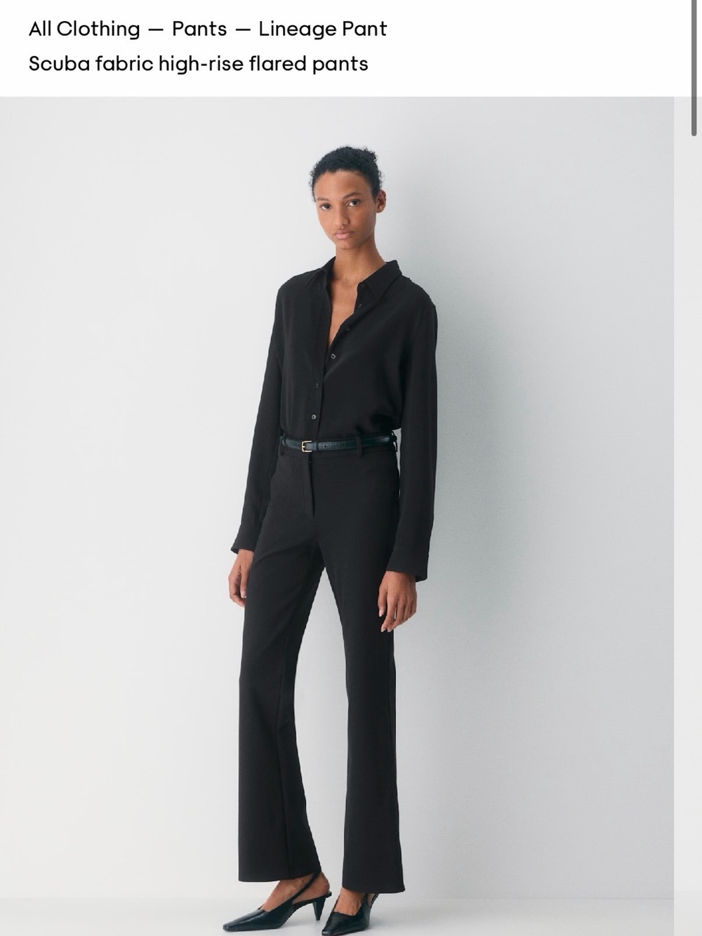 Aritzia Babaton Black High-Rise Boot-Cut Pants